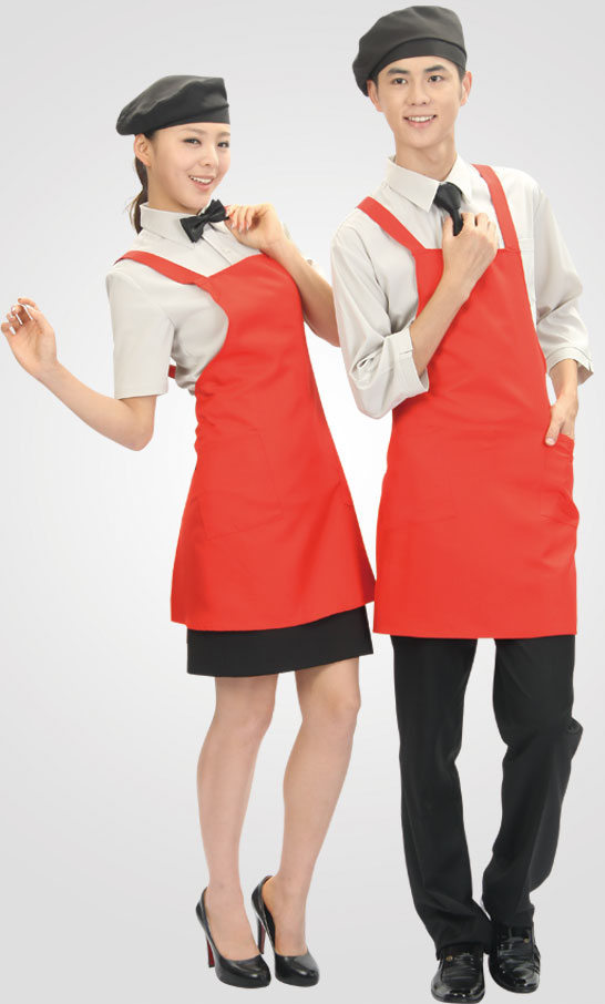 SSA-605 X형 적색 엉덩이가림 앞치마