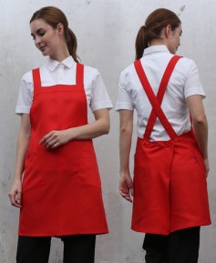 SSA-605 X형 적색 엉덩이가림 앞치마