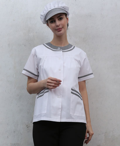 SHA-96 체크라운드 반팔 ((검정체크))