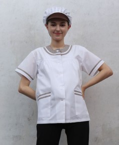 SHA-95 체크라운드 반팔((갈색체크))