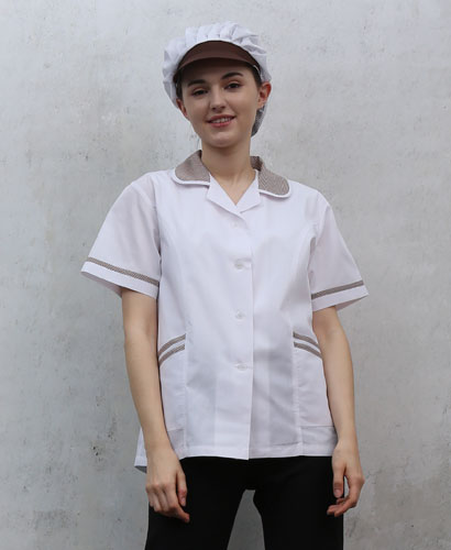 SHA-93 체크카라 반팔 ((갈색체크))