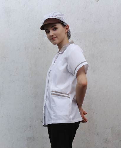 SHA-93 체크카라 반팔 ((갈색체크))