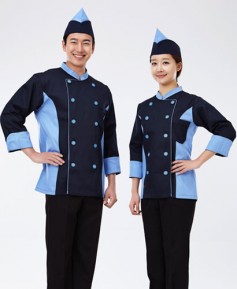 SCO-004 더블단추 배색쿡복