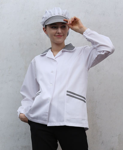 SHA-49  검정체크카라 위생복