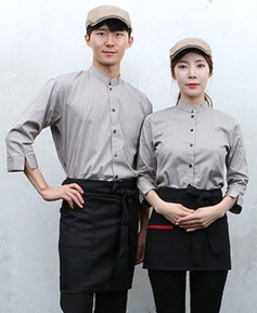 SY-725 그레이 보카시 차이나 칠부셔츠--남여 공용사이즈-