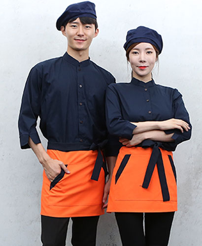 SY-726 NEW 네이비 차이나 칠부 셔츠