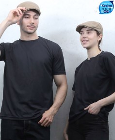 ▶T-41 반팔 쿨론 ((기능성))라운드◀ㅡㅡㅡ(검정 )