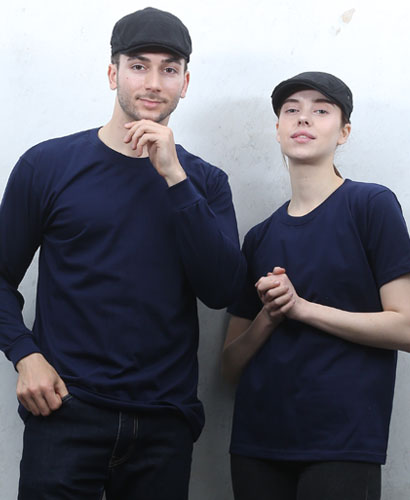 ▶T3-72 긴팔/반팔 무지 면 라운드티 ㅡㅡㅡ(곤색)