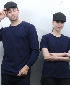 ▶T3-72 긴팔/반팔 무지 면 라운드티 ㅡㅡㅡ(곤색)