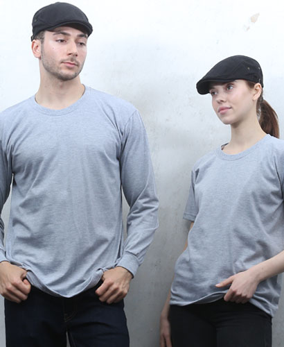 ▶T3-72 긴팔/반팔 무지 면 라운드티 ㅡㅡㅡ(멜란지)