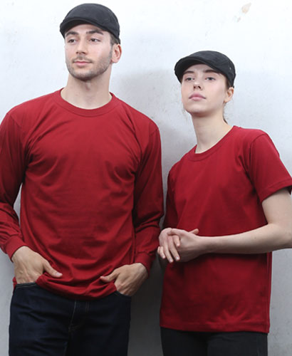 ▶T3-72 긴팔/반팔 무지 면 라운드티 ㅡㅡㅡ(와인)