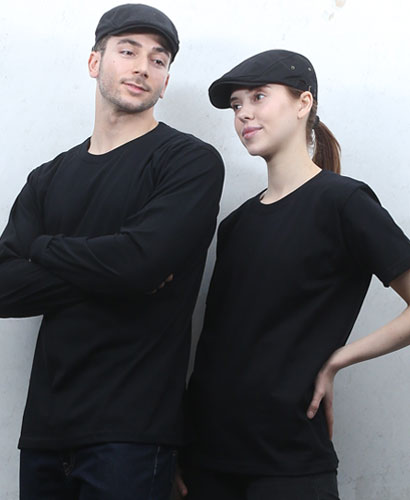 ▶T3-72 긴팔/반팔 무지 면 라운드티 ㅡㅡㅡ(검정)