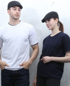 ▶T3-74 반팔 이중면 라운드ㅡㅡㅡㅡ(백색/곤색)