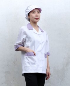 SHA-702 보라체크 카라 칠부