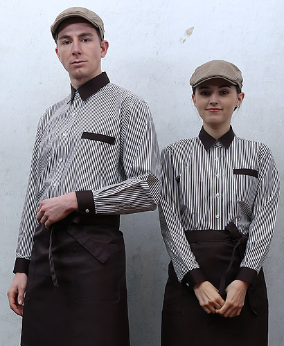 SY-61 긴팔 갈색줄지 카라