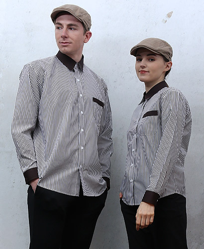 SY-61 긴팔 갈색줄지 카라