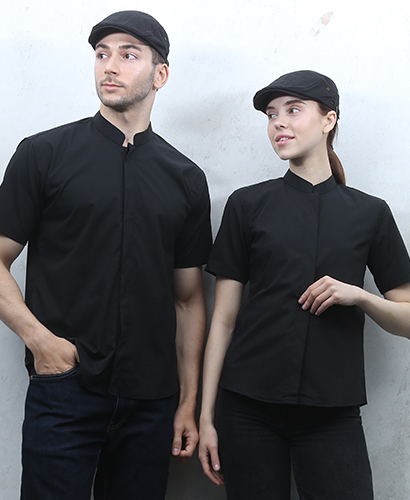 SY2-711-1 NEW 검정 차이나 속단추 반팔 (남여공용 사이즈) ★빅사이즈 있음