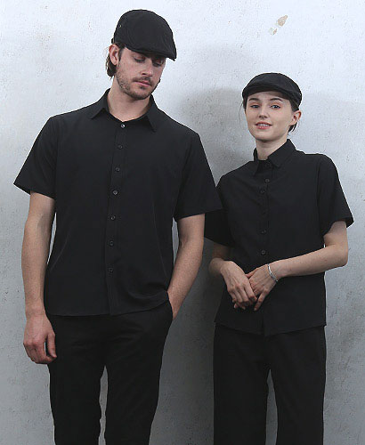 SY-915 검정 반팔 셔츠 (빅사이즈있음)