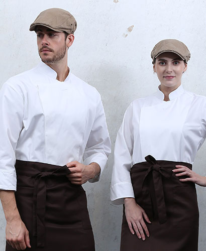 SCD-77 -1  NEW 백색 속단추 조리복  ㅡ(안쪽망사) ㅡ(긴팔/칠부겸용)빅사이즈