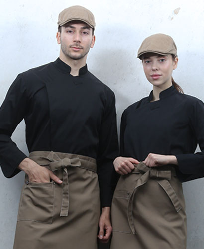 SCD-77-2 NEW 검정 속단추 조리복  ㅡ(안쪽망사) ㅡ(긴팔/칠부겸용)빅사이즈