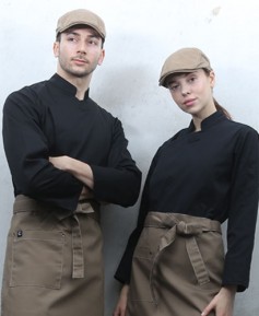 SCD-77-2 NEW 검정 속단추 조리복  ㅡ(안쪽망사) ㅡ(긴팔/칠부겸용)빅사이즈